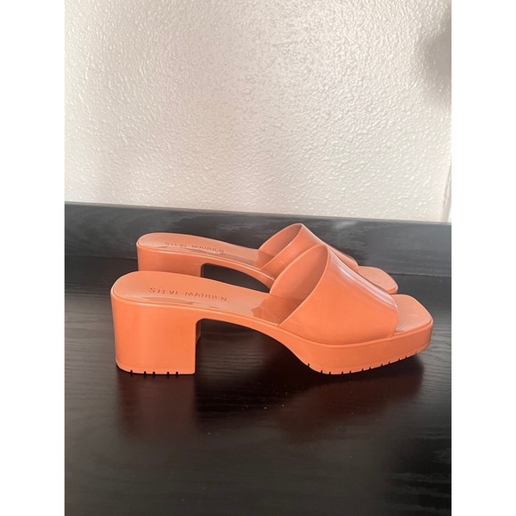 Steve Madden Harlin Toe Heel Sandals Camel Size 9 - Picture 6 of 10